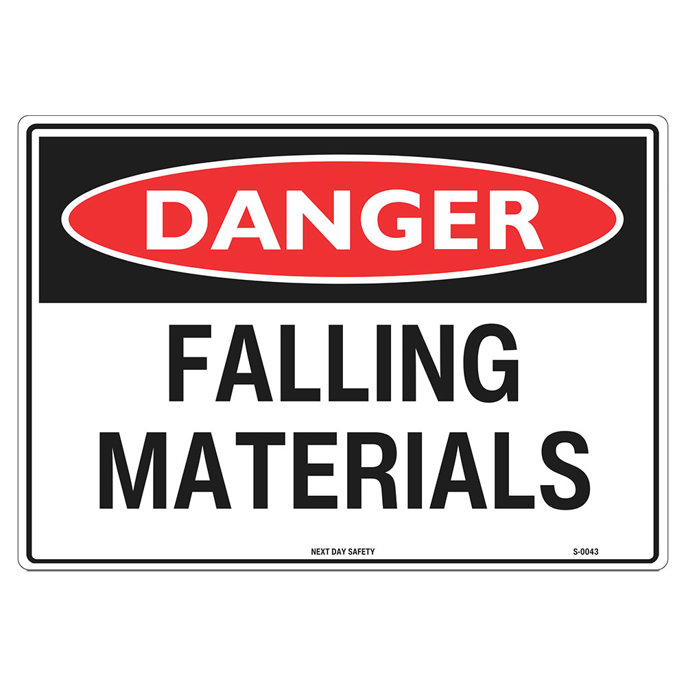 Danger Falling Material Sign - Next Day Safety