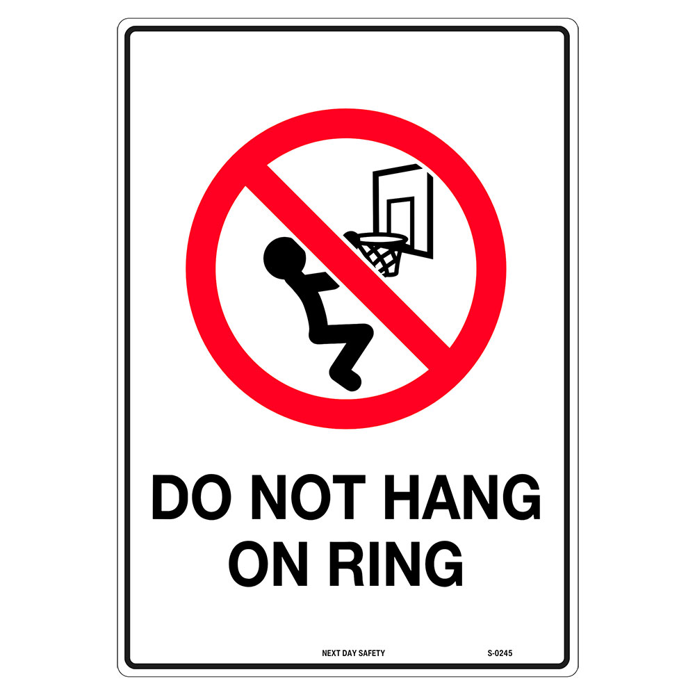 Do Not Hang On Ring Prohibition Sign - Next Day Safety