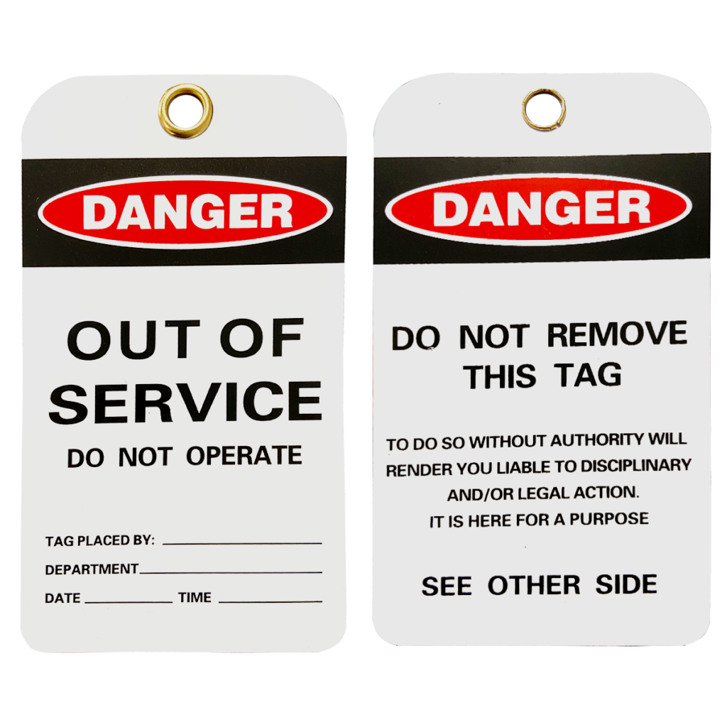 "Out Of Service" Tags - Next Day Safety