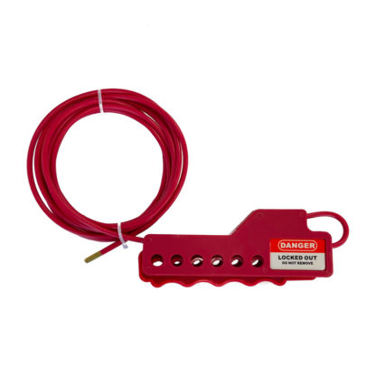 Steel Cable Lockout Handle Red - Next Day Safety